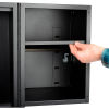 Counter Top Fold Out Computer Cabinet - Black
																			