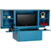 Global Industrial™ Counter Top Fold-Out Computer Security Cabinet, Blue
