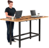Interion® Standing Height Table with Power, 72"L x 36"W, Natural
