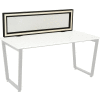 Interion® Universal Clamp-On Desk Partition - Frosted
