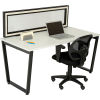 Universal Clamp-On Desk Partition - Frosted Acrylic
																			