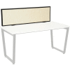 Interion® Universal Clamp-On Desk Partition - Fabric