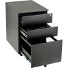 3 Drawer Pedestal for Single & Double Open Office Desks, Black
																			