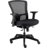 Interion® 24 Hour Mesh Back Chair w/ Mid Back & Adjustable Arms, Fabric, Black