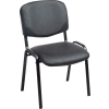 Interion® Stacking Guest Chair (Unassembled) - Vinyl - Black