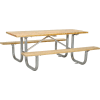 Global Industrial 6' Wood Picnic Table, Natural