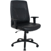 Interion® Big and Tall Executive Chair - Leather - High Back - Black