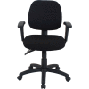 Interion® 24 Hour Fabric Task Chair With Mid Back & Adjustable Arms, Black
