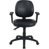 Interion® 24 Hour Task Chair With Mid Back & Adjustable Arms, Vinyl, Black