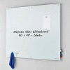 Global Industrial Magnetic Glass Whiteboard, 60"W x 48"H