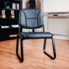 Interion® Antimicrobial Armless Bonded Leather Reception Chair 