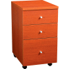 Interion® Desk Pedestal - Box/Box/file - Cherry