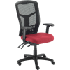 Interion® Mesh Office Chair With High Back & Adjustable Arms, Fabric, Red