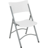 Interion® Folding Chair - Blow Molded Resin - White - Pkg Qty 4