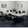 Open Plan Office Desk - 60"W x 24"D x 29"H - Gray Top with Black Legs
																			