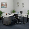 Open Plan Office Desk - 60"W x 24"D x 29"H - Gray Top with Black Legs
																			