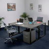 Open Plan Standing Height Desk - 72"W x 24"D x 40"H - Charcoal Top with Black Legs
																			
