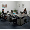 Open Plan Standing Height Return Desk - 48"W x 24"D x 40"H - Charcoal Top with Black Legs
																			