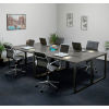 Open Plan Standing Height Return Desk - 48"W x 24"D x 40"H - Charcoal Top with Black Legs
																			