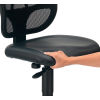 Armless Mesh Office Chair - Vinyl - Black
																			