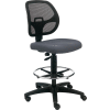 Interion® Armless Mesh Drafting Stool - Fabric - Gray