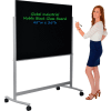 Global Industrial™ Mobile Glass Board - 48"W x 36"H-Black