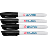 Global Industrial Dry Erase Markers, Fine Tip, Black, 12 Pack