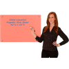 Global Industrial™ Magnetic Glass Dry Erase Board - 36 x 24 - Coral