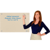 Global Industrial™ Magnetic Glass Dry Erase Board - 36 x 24 - Tan