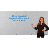 Global Industrial™ Magnetic Glass Dry Erase Board - 96 x 48 - Gray
