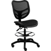 Interion® Armless All Mesh Stool - Black