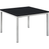 Interion® Wood End Table with Steel Frame - 24" x 24" - Black