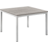 Interion® Wood End Table with Steel Frame - 24" x 24" - Gray