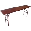 Interion® Folding Wood Seminar Table, 72"W x 18"L, Mahogany