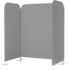 Global Industrial Vaccine & Wellness Booth, Stretched Fabric, Gray