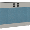 Interion® Modular Partition Base Panel with Desktop Raceway Power, 48"W x 38"H, Blue