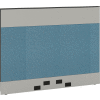 Interion® Modular Partition Base Panel with Baseline Raceway Power, 48"W x 38"H, Blue