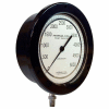 Perma-Cal 100FTM17A21, 6" Dial, 0-10,000 psi, 1/4" NPT,Bottom Mount,SS Connection,BLK Front Flange