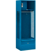 Salsbury Gear Metal Locker 70018 - Open Access 24"W x 18"D x 72"H Blue Unassembled