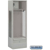 Steel Gear Locker With Open Front, 24"Wx18"Dx72"H, Gray, Unassembled