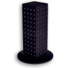 Global Approved 700220-BLK 12" Pegboard Revolving Countertop Display, 4-Sided, Black ,1 Piece