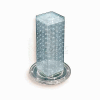 Global Approved 700220-CLR 12" Pegboard Revolving Countertop Display, 4-Sided, Clear ,1 Piece