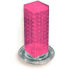 Global Approved 700220-PNK 12" Pegboard Revolving Countertop Display, 4-Sided, Pink ,1 Piece