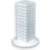 Global Approved 700220-WHT 12" Pegboard Revolving Countertop Display, 4-Sided, White ,1 Piece
