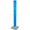 Global Approved 700225-BLU 48" Pegboard Revolving Floor Display, 4-Sided, Blue Translucent ,1 Piece