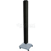 Global Approved 700226-BLK 60" Pegboard Rolling Floor Display, 4-Sided, Black Solid ,1 Piece