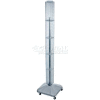 Global Approved 700226-CLR 60" Pegboard Rolling Floor Display, 4-Sided, Clear Translucent ,1 Piece