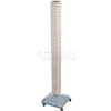 Global Approved 700226-WHT 60" Pegboard Rolling Floor Display, 4-Sided, White Solid ,1 Piece