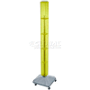 Global Approved 700226-YEL 60" Pegboard Rolling Floor Display, 4-Sided, Yellow Translucent ,1 Piece