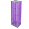 Global Approved 700405-PUR Four-Sided Pegboard Spinning Floor Display, 16" x 60", Purple ,1 Piece